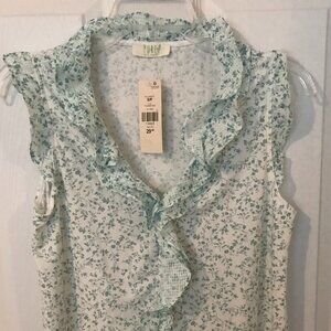 Light green floral top